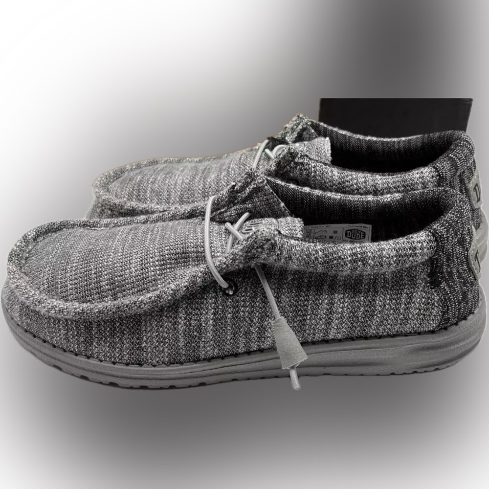 HEY DUDE Men’s WALLY Stretch Platinum Grey Casual Slip On Shoes 🌺  men 7 women 9 - Picture 3 of 6